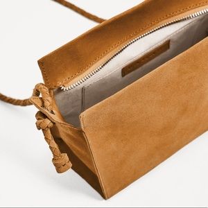 Zara Split Suede Crossbody Bag - New Without Tags